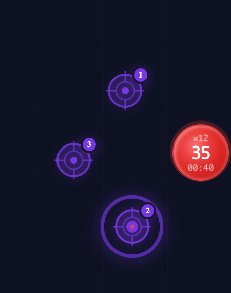 Auto-clicking with ripple effects and click counter